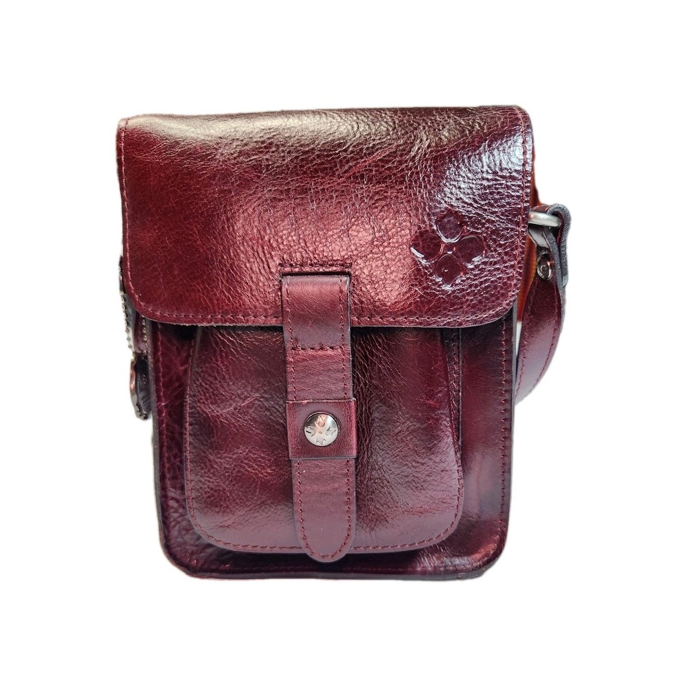 Patricia Nash 10th Anniversary Leather Crossbody Bag Burgundy - Picture 2 of 12